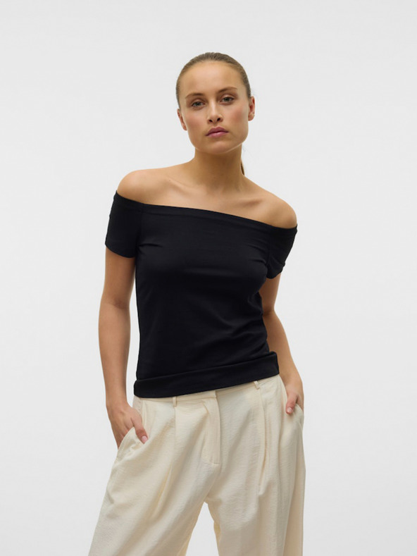 Vero Moda Čierne dámske tričko Vero Moda