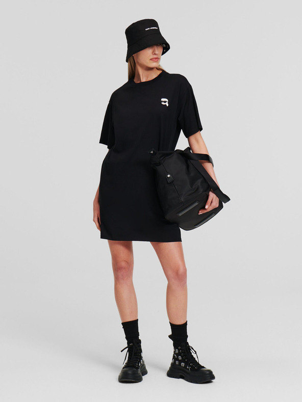 Karl Lagerfeld Čierne dámske šaty KARL LAGERFELD