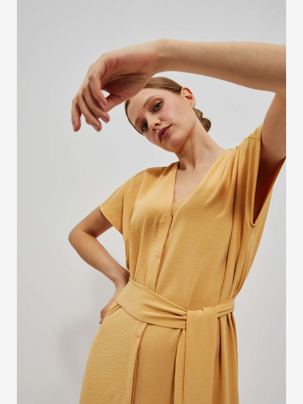 Moodo Žlté dlhé šaty Moodo