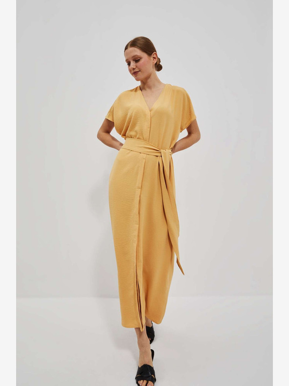 Moodo Žlté dlhé šaty Moodo