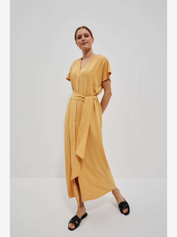 Moodo Žlté dlhé šaty Moodo