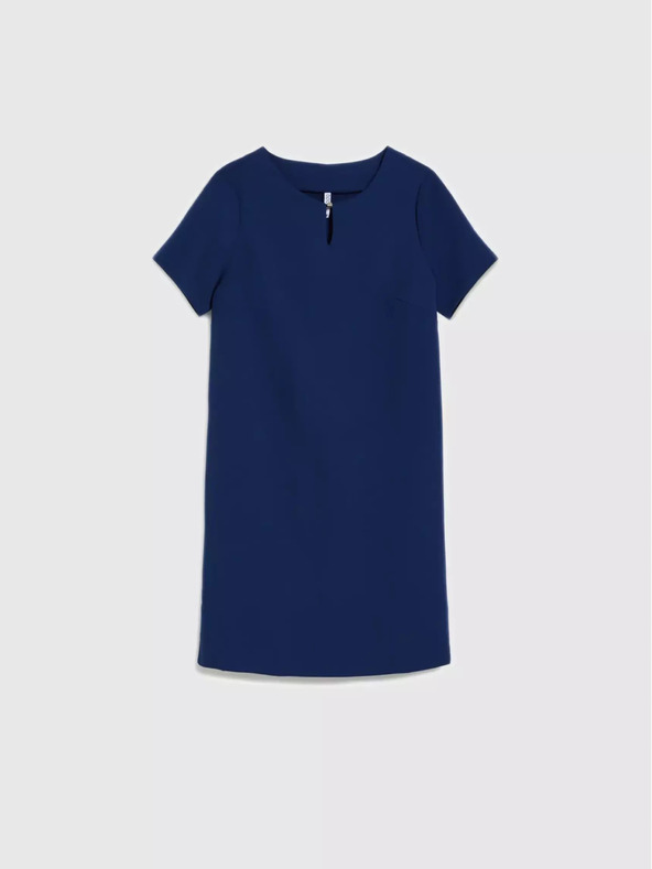 Moodo Tmavomodré šaty s dĺžkou po kolená Moodo