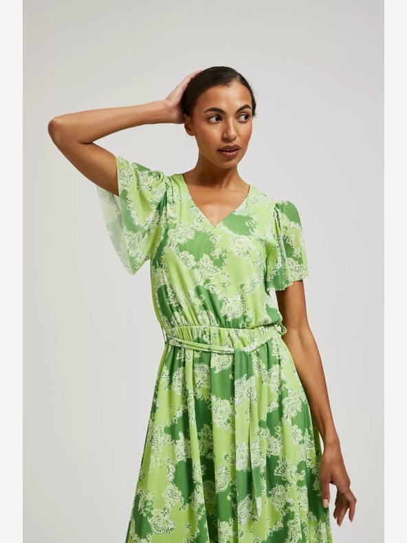 Moodo Zelené vzorované šaty Moodo