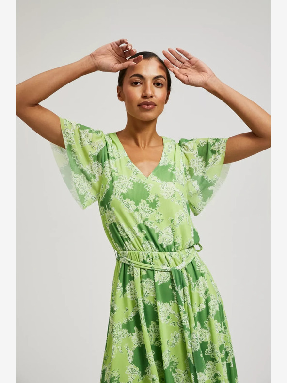 Moodo Zelené vzorované šaty Moodo