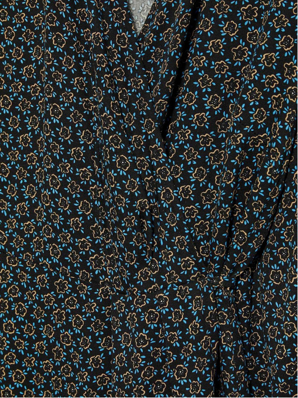 Moodo Čierne dámske vzorované midi šaty Moodo