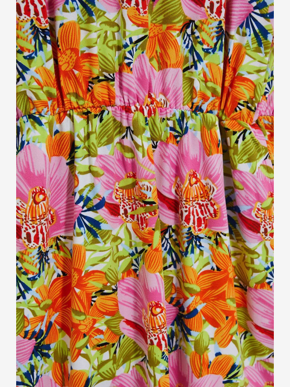 Moodo Oranžové kvetinové šaty Moodo