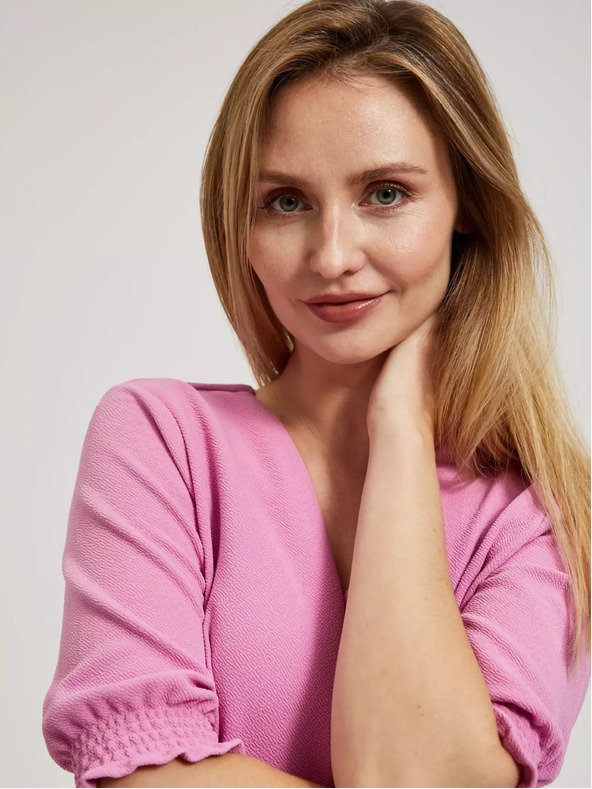 Moodo Ružové rovné šaty Moodo