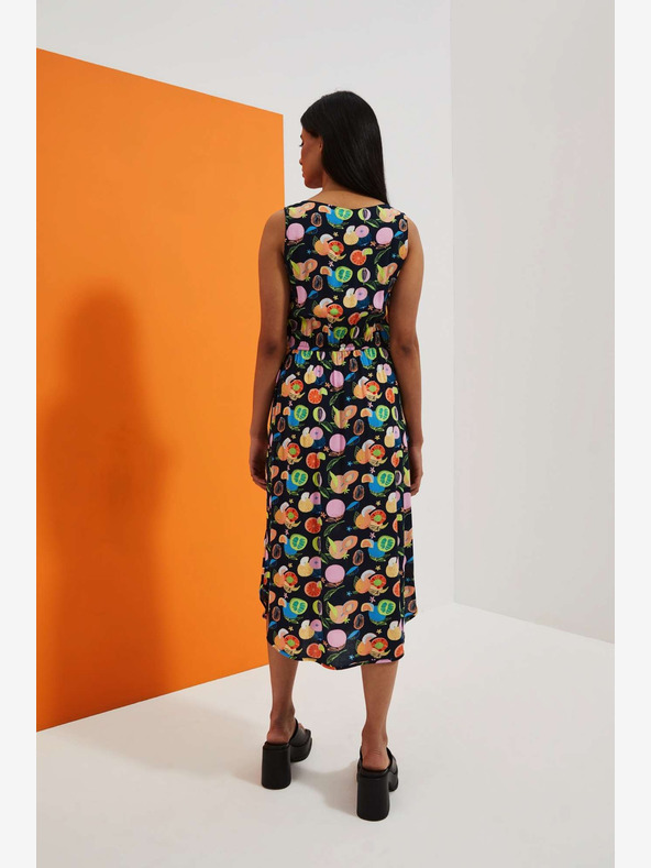 Moodo Tmavomodré vzorované šaty Moodo