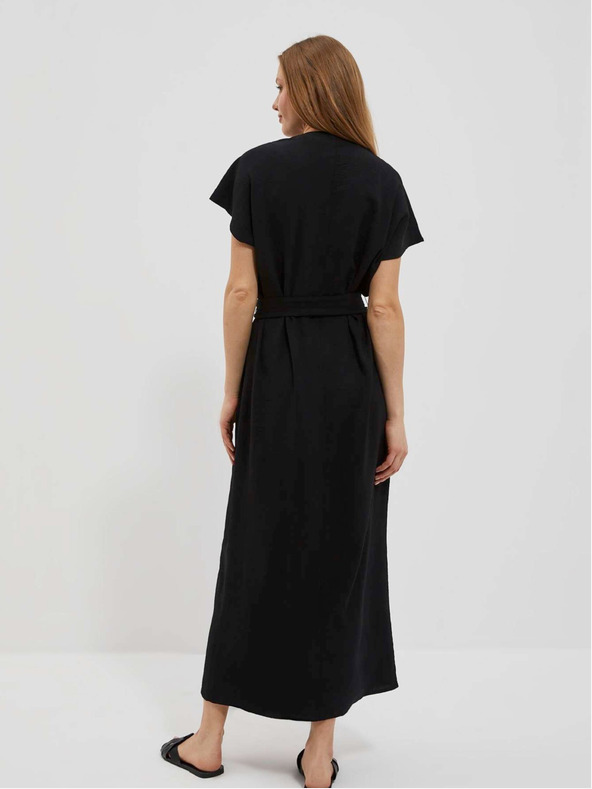 Moodo Čierne dámske dlhé šaty Moodo