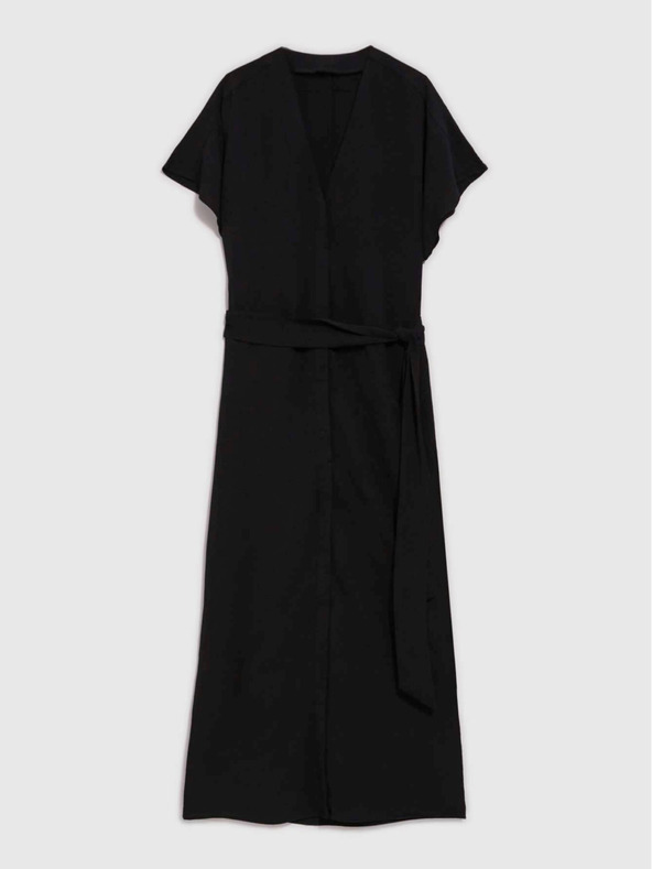 Moodo Čierne dámske dlhé šaty Moodo