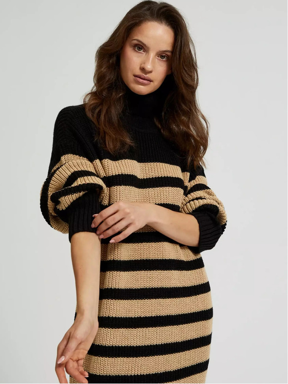 Moodo Dámske šaty s rolákom Moodo