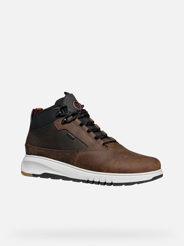 Geox Hnedé pánske členkové topánky Geox Aerantis 4X4 B Abx