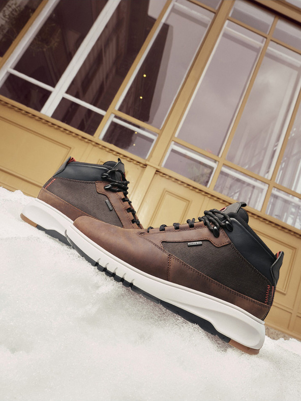 Geox Hnedé pánske členkové topánky Geox Aerantis 4X4 B Abx