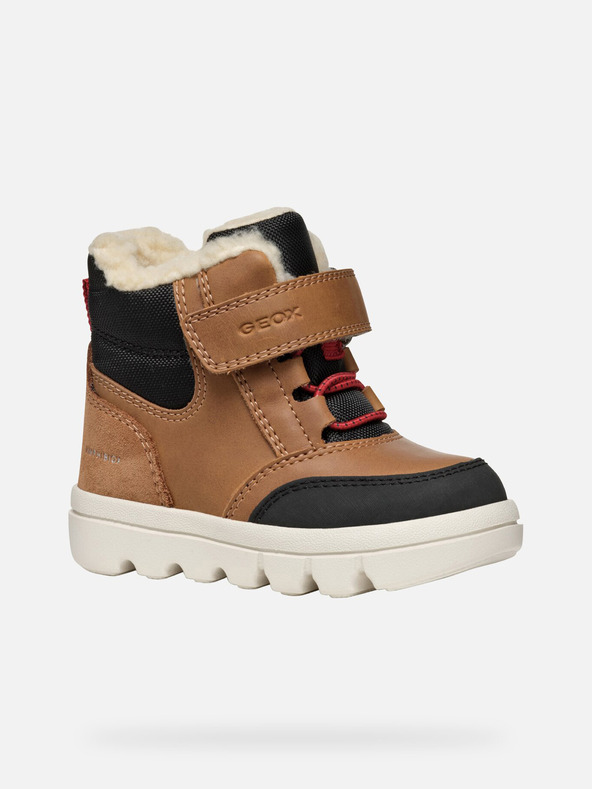 Geox Hnedé chlapčenské zimné topánky Geox Willaboo B Ab