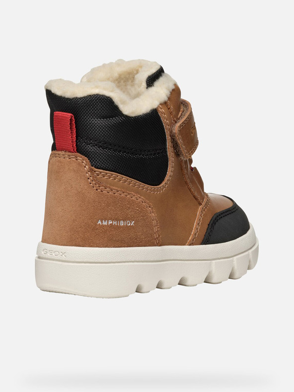 Geox Hnedé chlapčenské zimné topánky Geox Willaboo B Ab