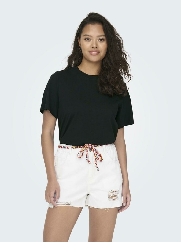 Jacqueline de Yong Čierne dámske tričko JDY PISA