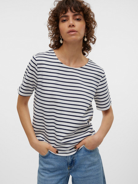 Vero Moda Modro-biela dámska pruhovaná košeľa Vero Moda