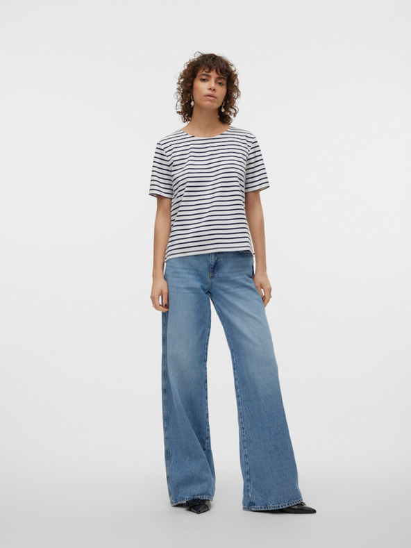 Vero Moda Modro-biela dámska pruhovaná košeľa Vero Moda