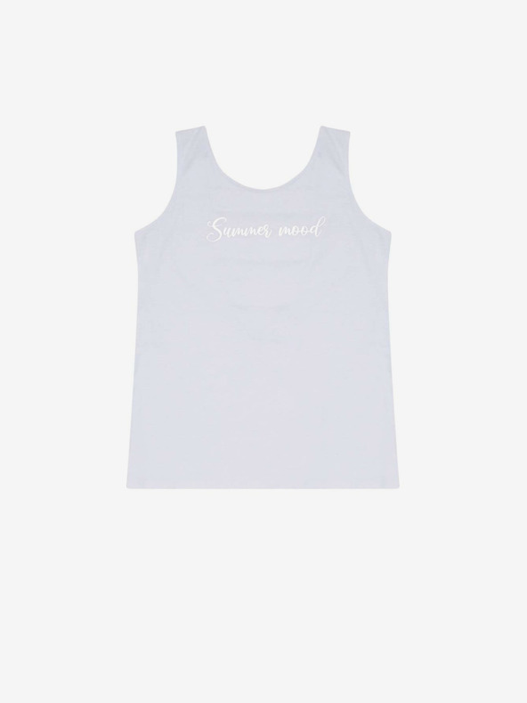 Moodo Biele dámske tielko s nápisom Moodo