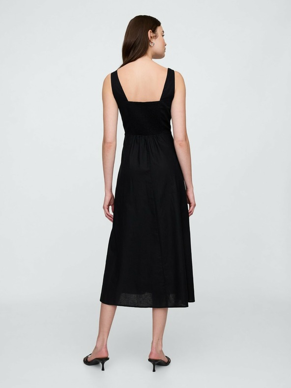 GAP Ľanové midi šaty GAP