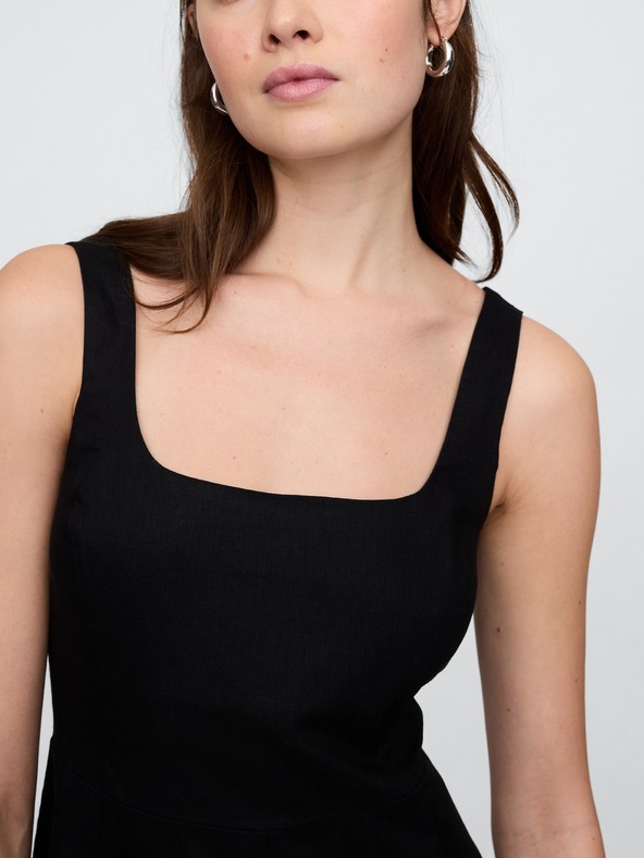 GAP Ľanové midi šaty GAP