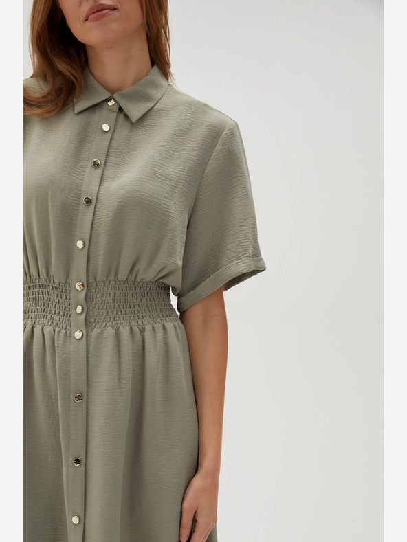 Moodo Svetlozelené dámske košeľové šaty Moodo
