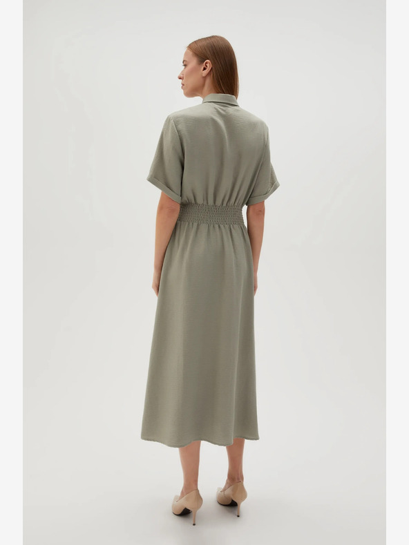 Moodo Svetlozelené dámske košeľové šaty Moodo