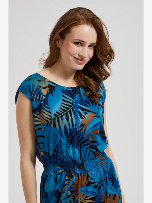 Moodo Modré vzorované šaty Moodo