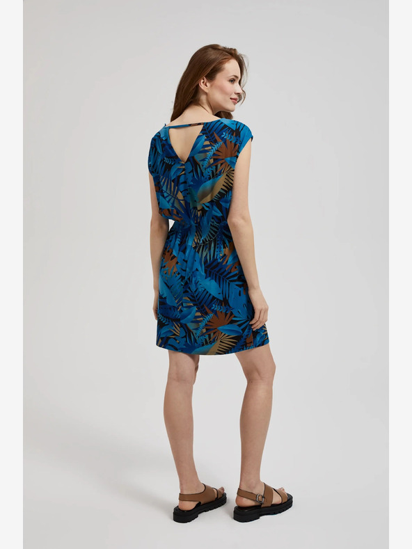 Moodo Modré vzorované šaty Moodo