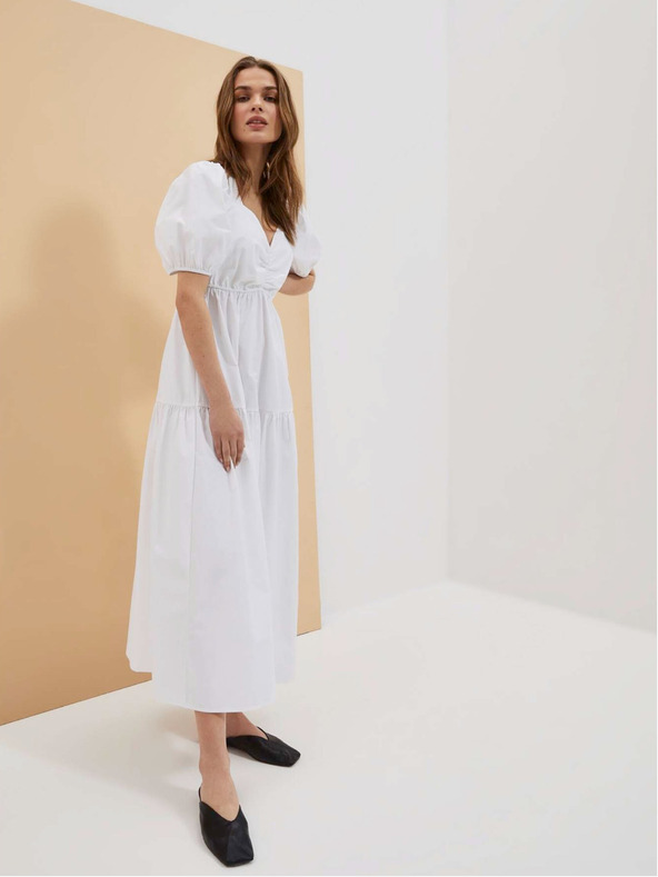 Moodo Biele dámske šaty Moodo