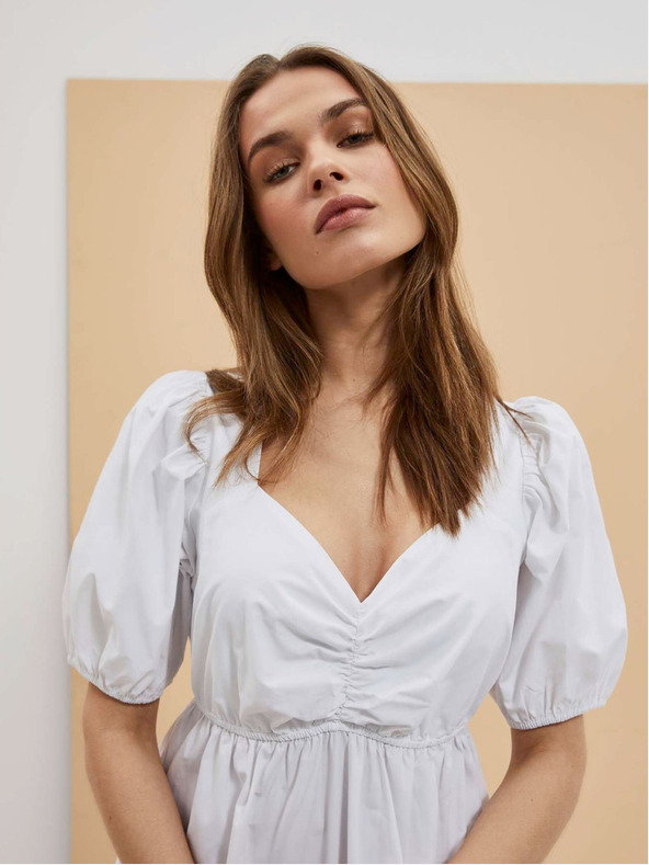 Moodo Biele dámske šaty Moodo