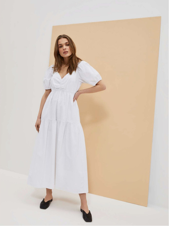 Moodo Biele dámske šaty Moodo