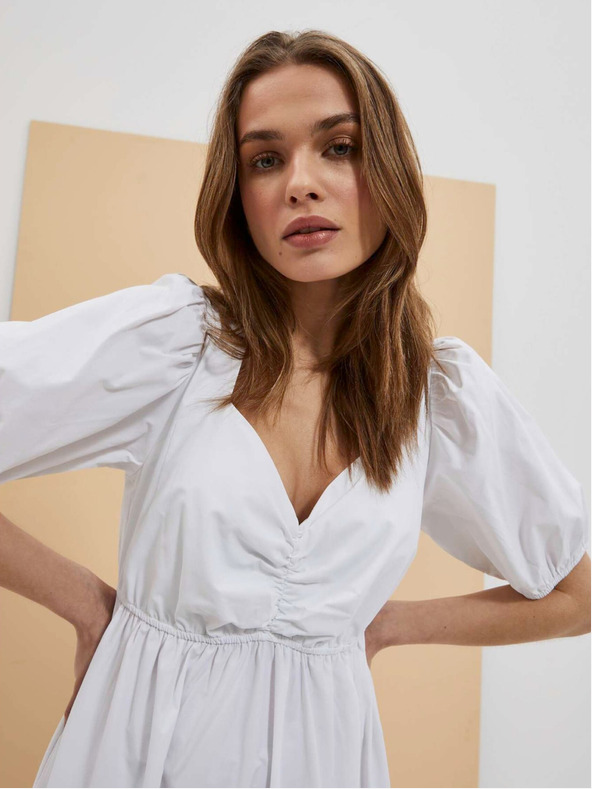 Moodo Biele dámske šaty Moodo