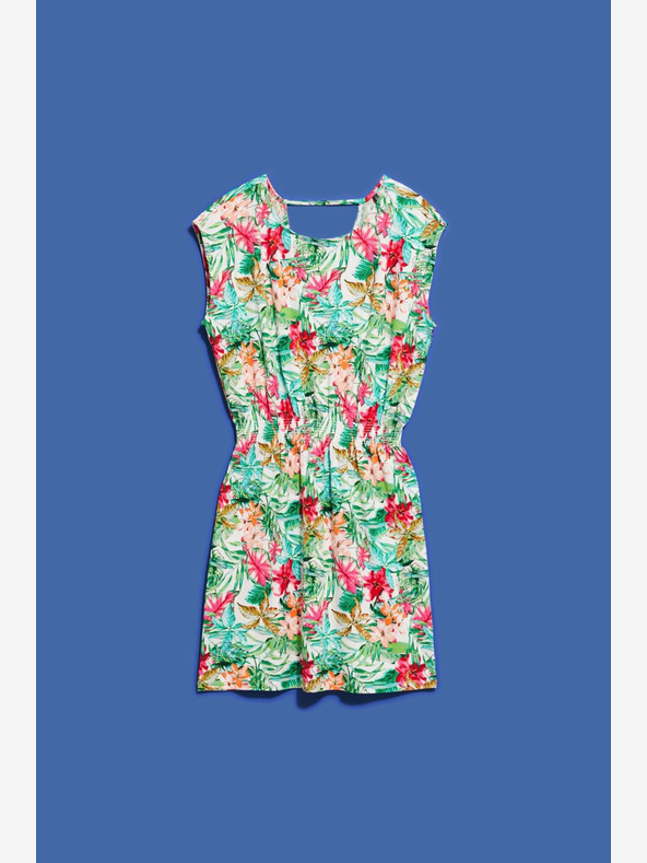 Moodo Zeleno-biele vzorované šaty Moodo