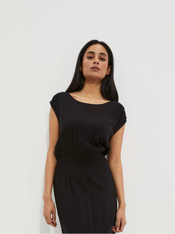 Moodo Čierne dámske dlhé šaty Moodo