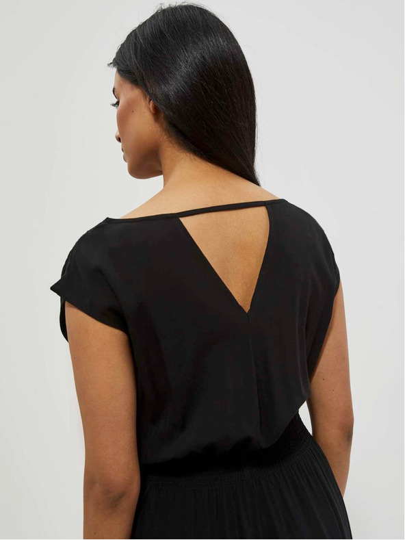 Moodo Čierne dámske dlhé šaty Moodo