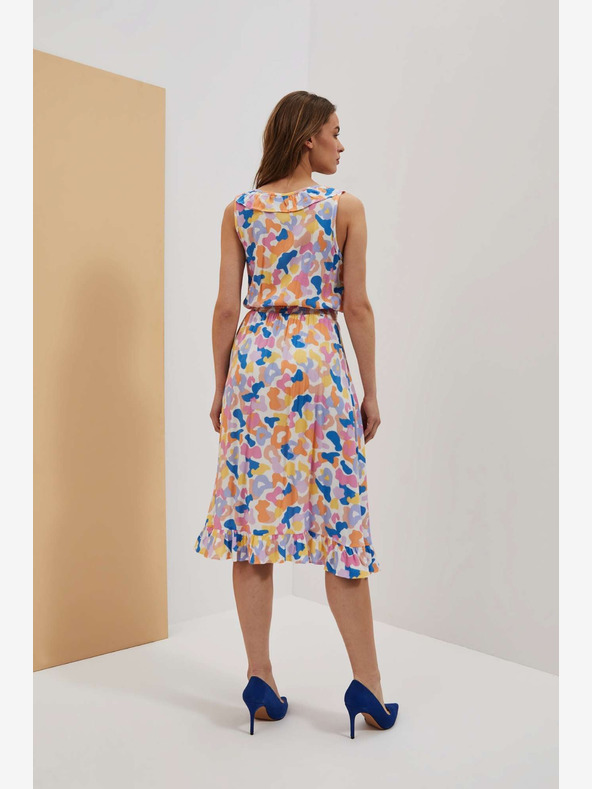 Moodo Krémové vzorované šaty Moodo