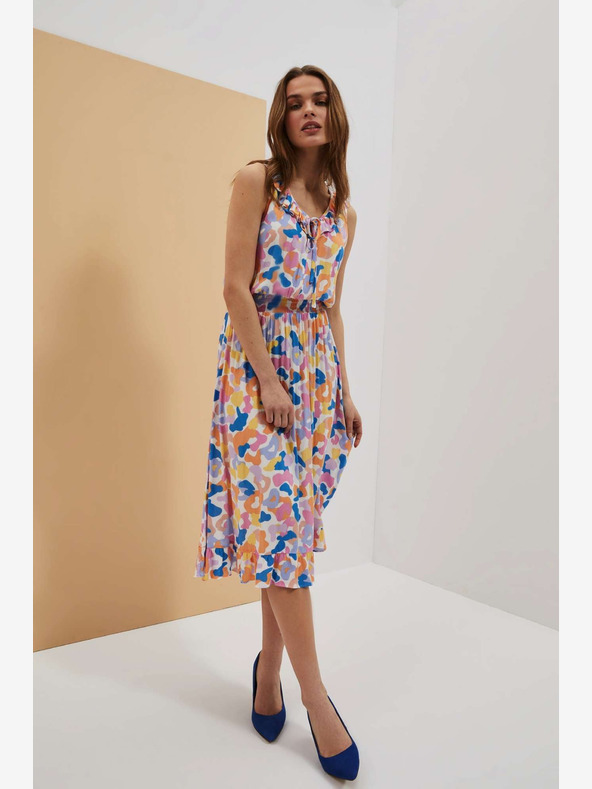 Moodo Krémové vzorované šaty Moodo