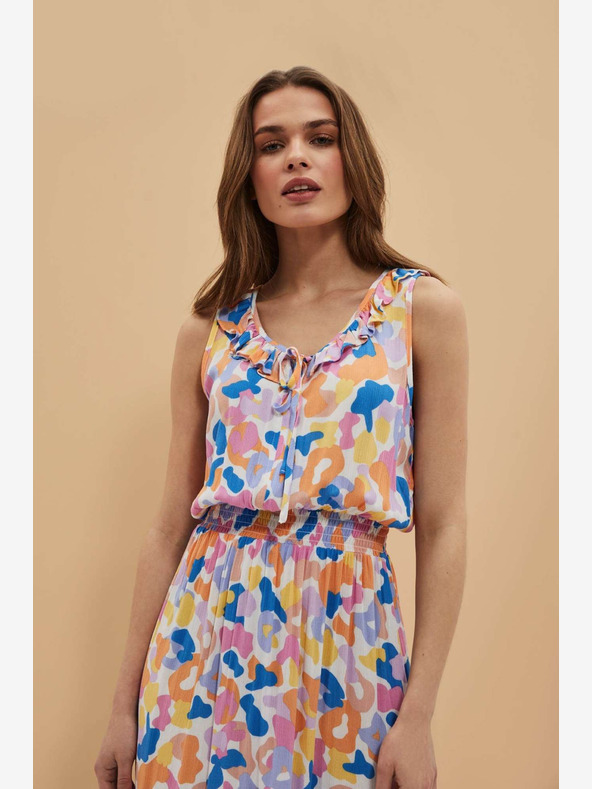 Moodo Krémové vzorované šaty Moodo