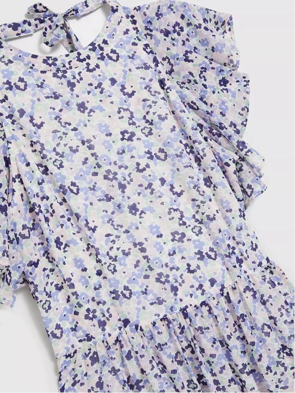 Moodo Modré kvetinové maxi šaty Moodo