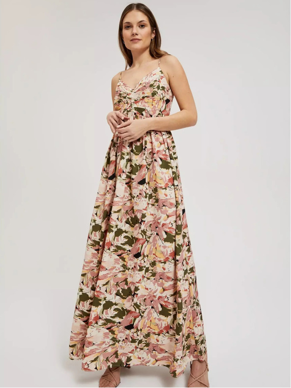 Moodo Staroružové vzorované šaty Moodo