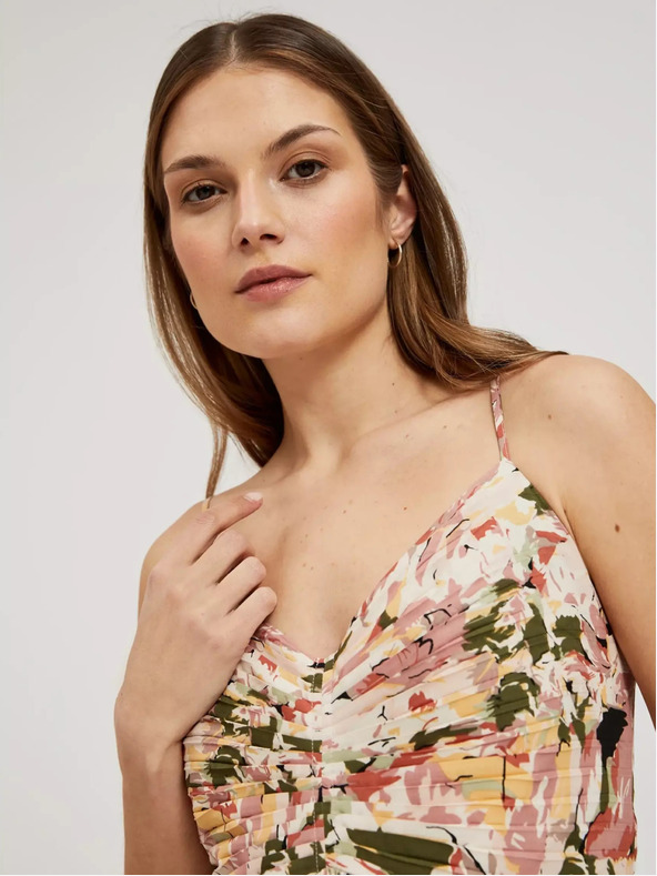 Moodo Staroružové vzorované šaty Moodo