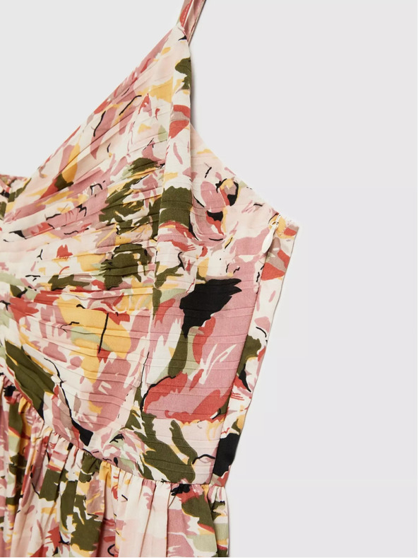 Moodo Staroružové vzorované šaty Moodo