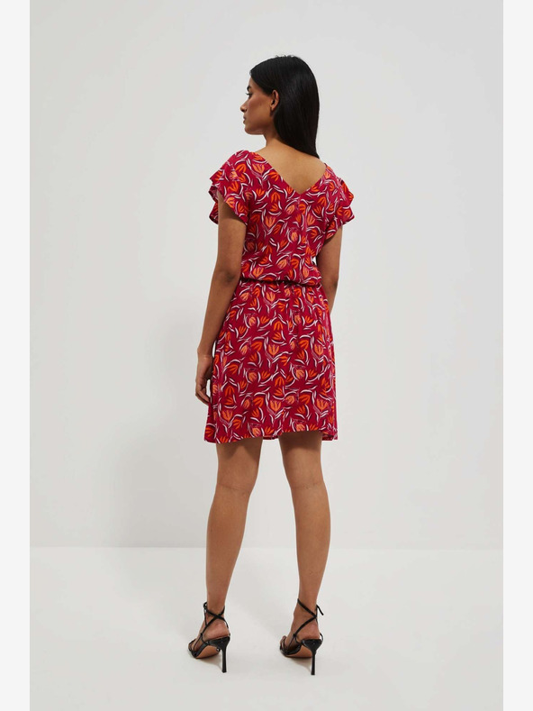 Moodo Červené vzorované šaty Moodo