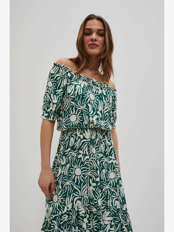 Moodo Zelené vzorované šaty Moodo