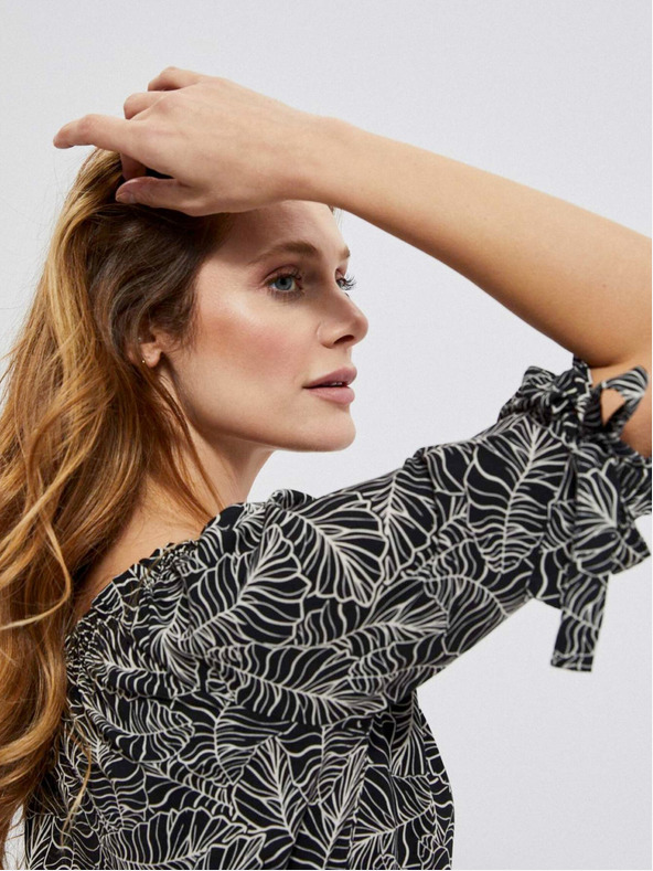 Moodo Viskózová košeľa s kvetinovou potlačou Moodo