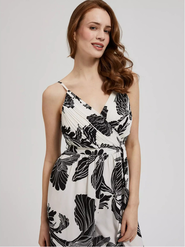 Moodo Čiernobiely overal s tropickým vzorom Moodo