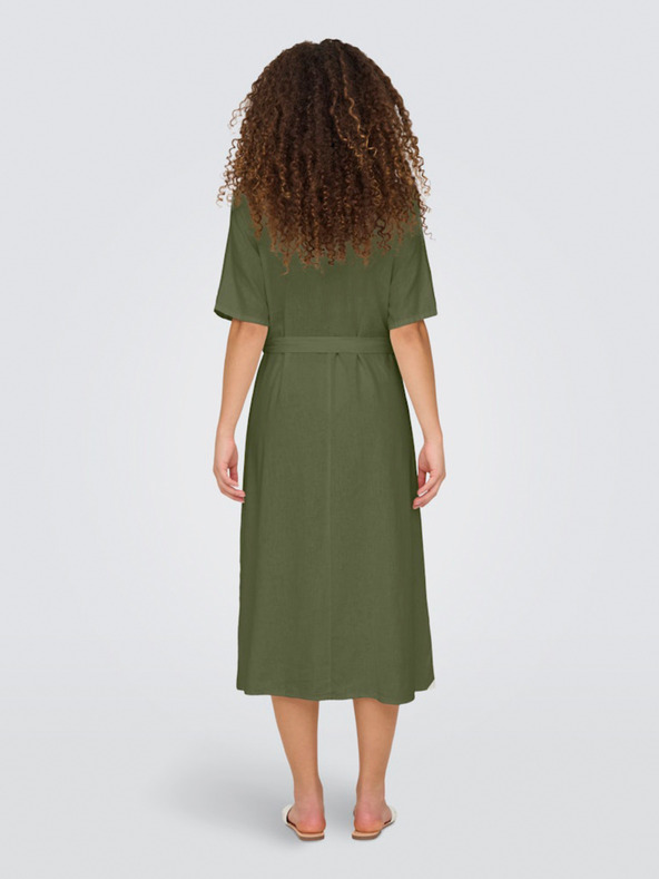 Jacqueline de Yong Khaki dámske košeľové šaty JDY