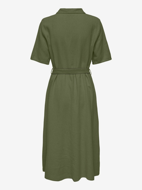 Jacqueline de Yong Khaki dámske košeľové šaty JDY