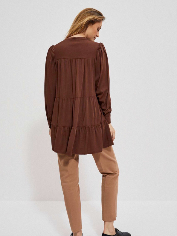 Moodo Hnedé dámske šaty Moodo